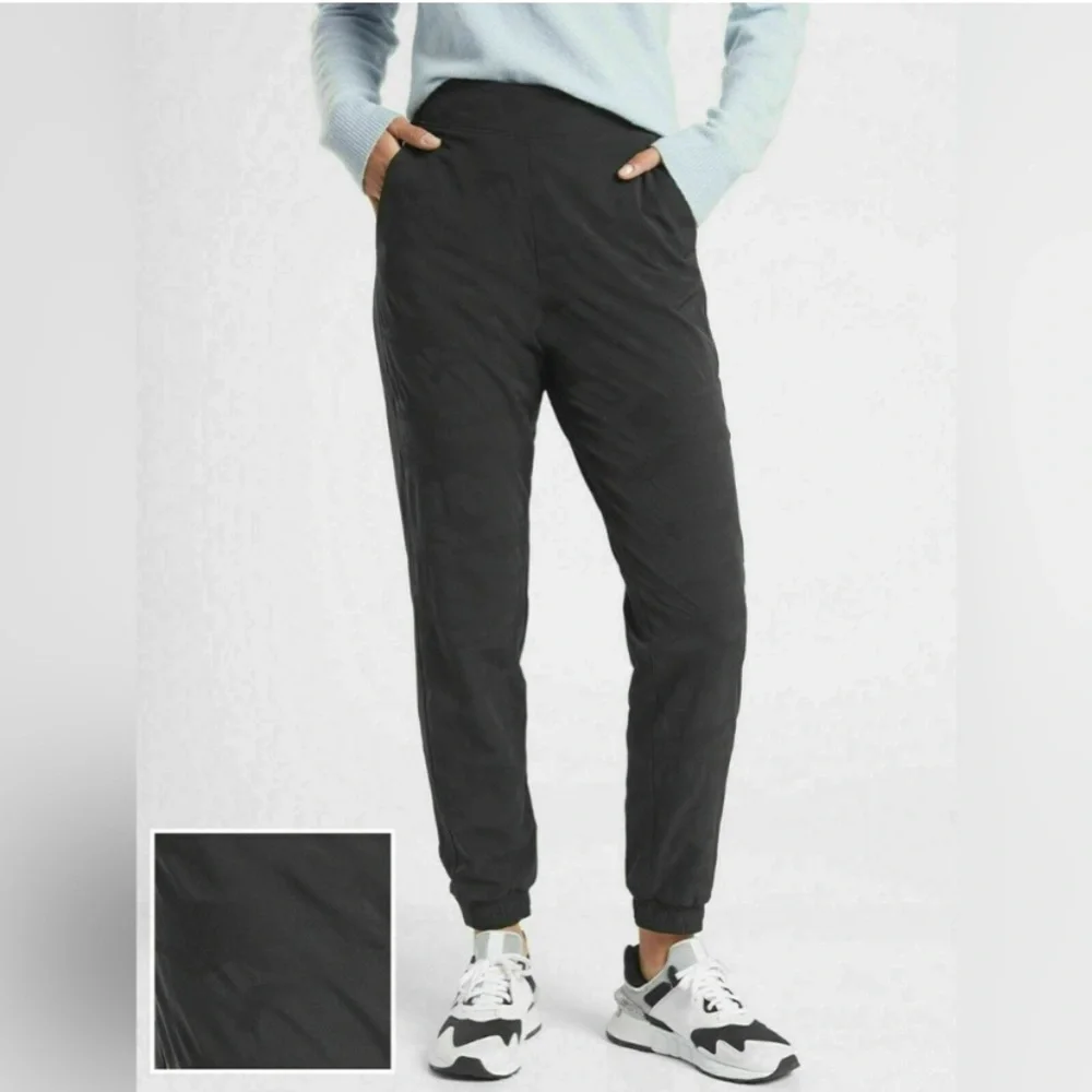 Athleta Lined Camo Jogger Pants in Black - Picture 1 of 6